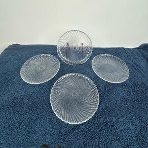 Set of 4 - VTG Arcoroc Seabreeze salad/dessert plates, 7 1/2" diameter